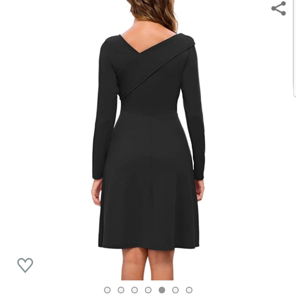 NWOT Black A-line swing dress - Picture 3 of 4